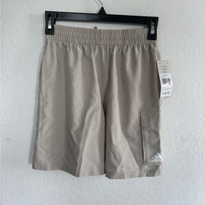 NWT Adidas Youth Shorts Size M Red & Black cream ivory
